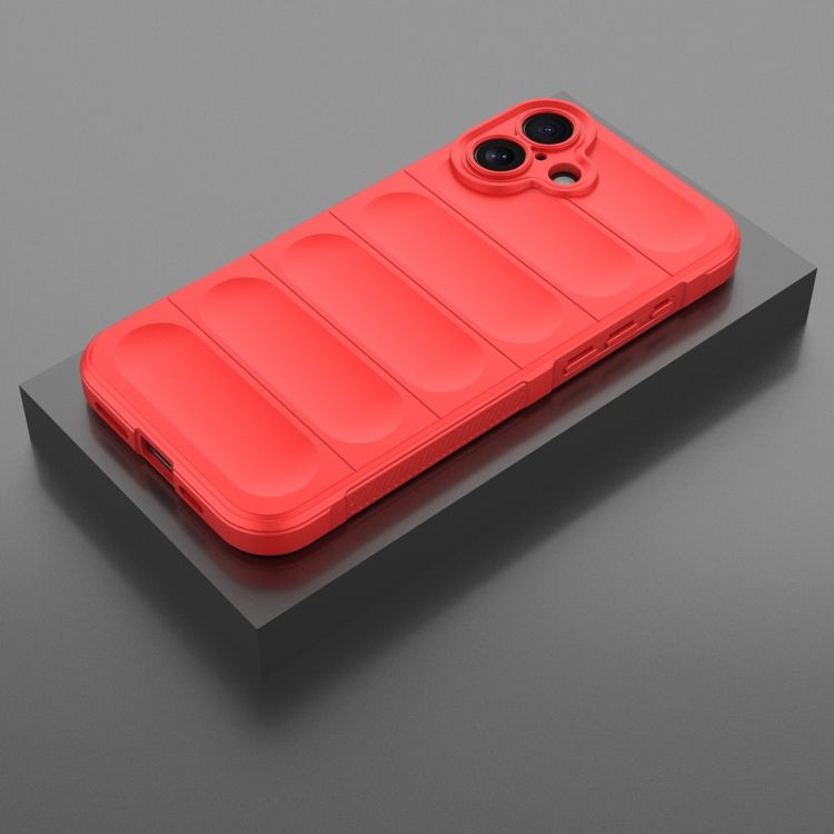 Husa Apple iPhone 16 Plus, Wave Silicone, protectie camera, catifea in interior, pure red 2
