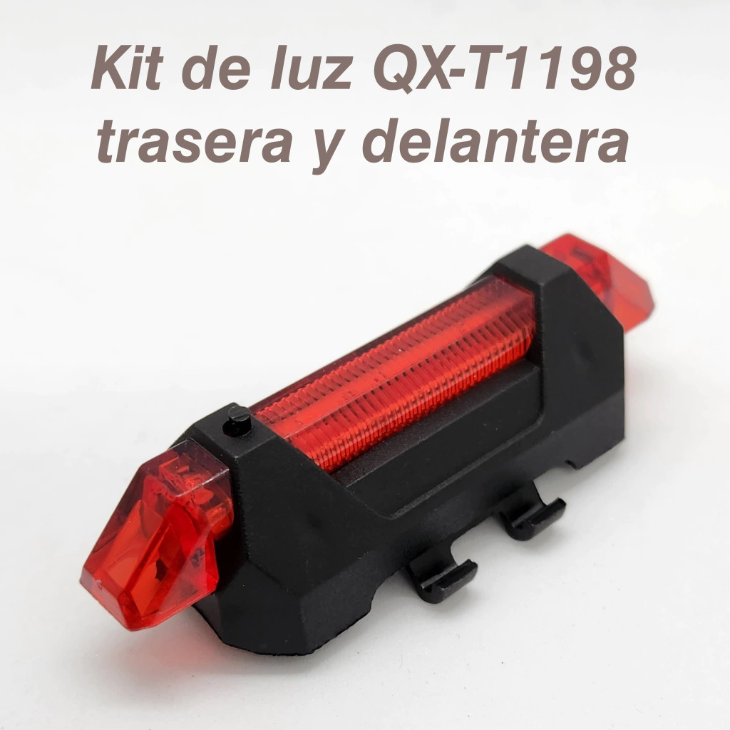 Set lanterna si lumina stop pentru bicicleta QX-T1198, incarcare USB 4