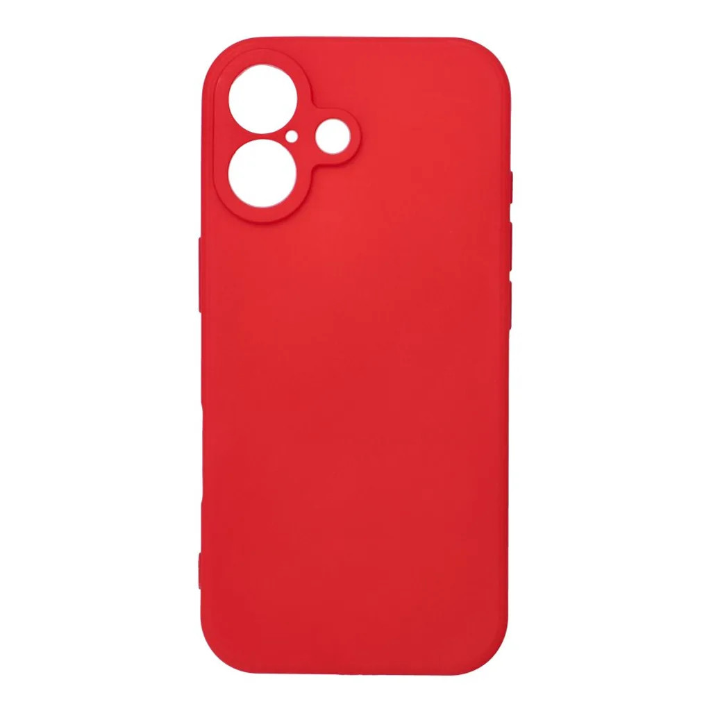 Husa Apple iPhone 17, Luxury Silicone, catifea in interior, protectie camera, rosie 2
