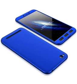 Husa Full cover GKK (fata + spate) pentru Xiaomi Redmi 5A, albastra