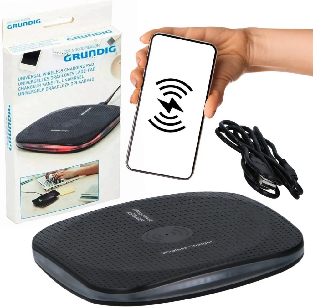 Incarcator QI wireless GRUNDIG, 5W/1A, negru 2
