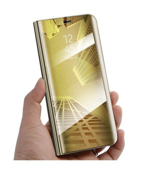 Husa Apple iPhone XR Mirror Clear View, aurie 3