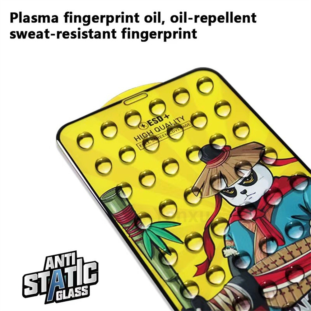 Folie sticla Samsung Galaxy A05, Kungfu Panda, Antistatic Glass ESD +, margini negre 4