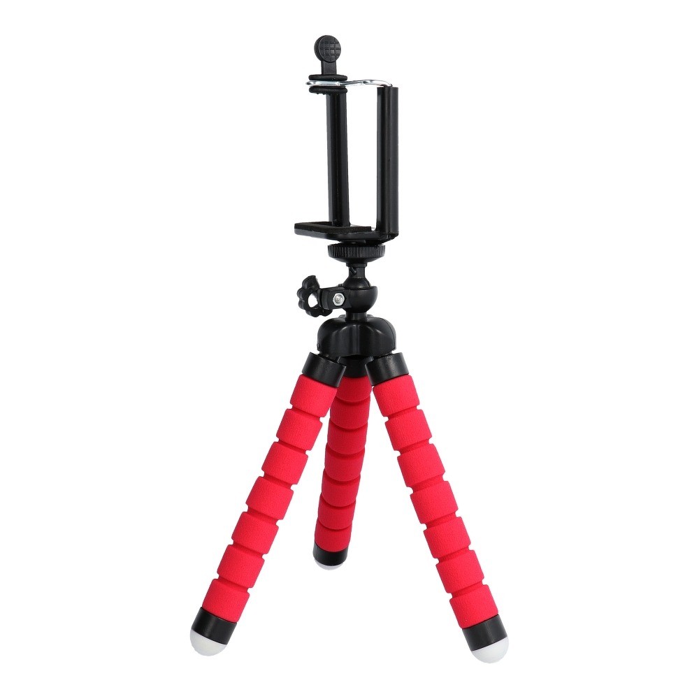 Mini trepied universal pentru telefoane si camere foto, rosu 2
