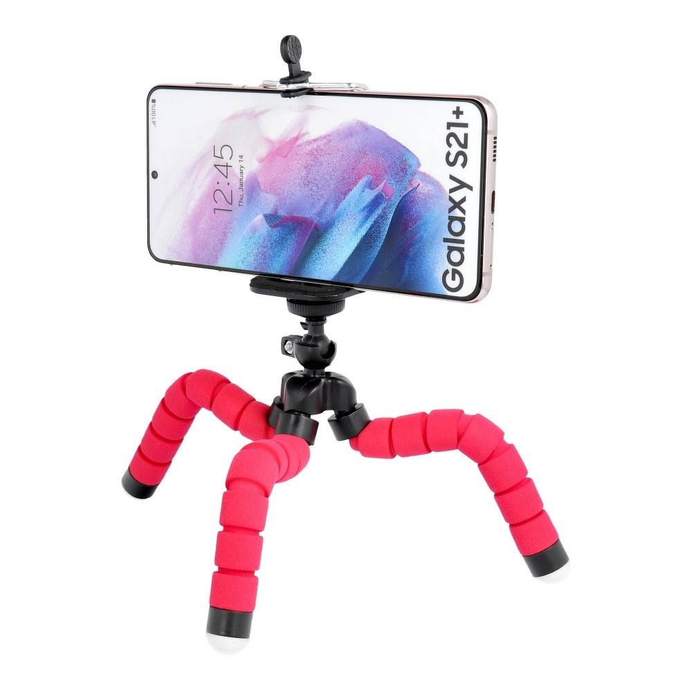 Mini trepied universal pentru telefoane si camere foto, rosu 3