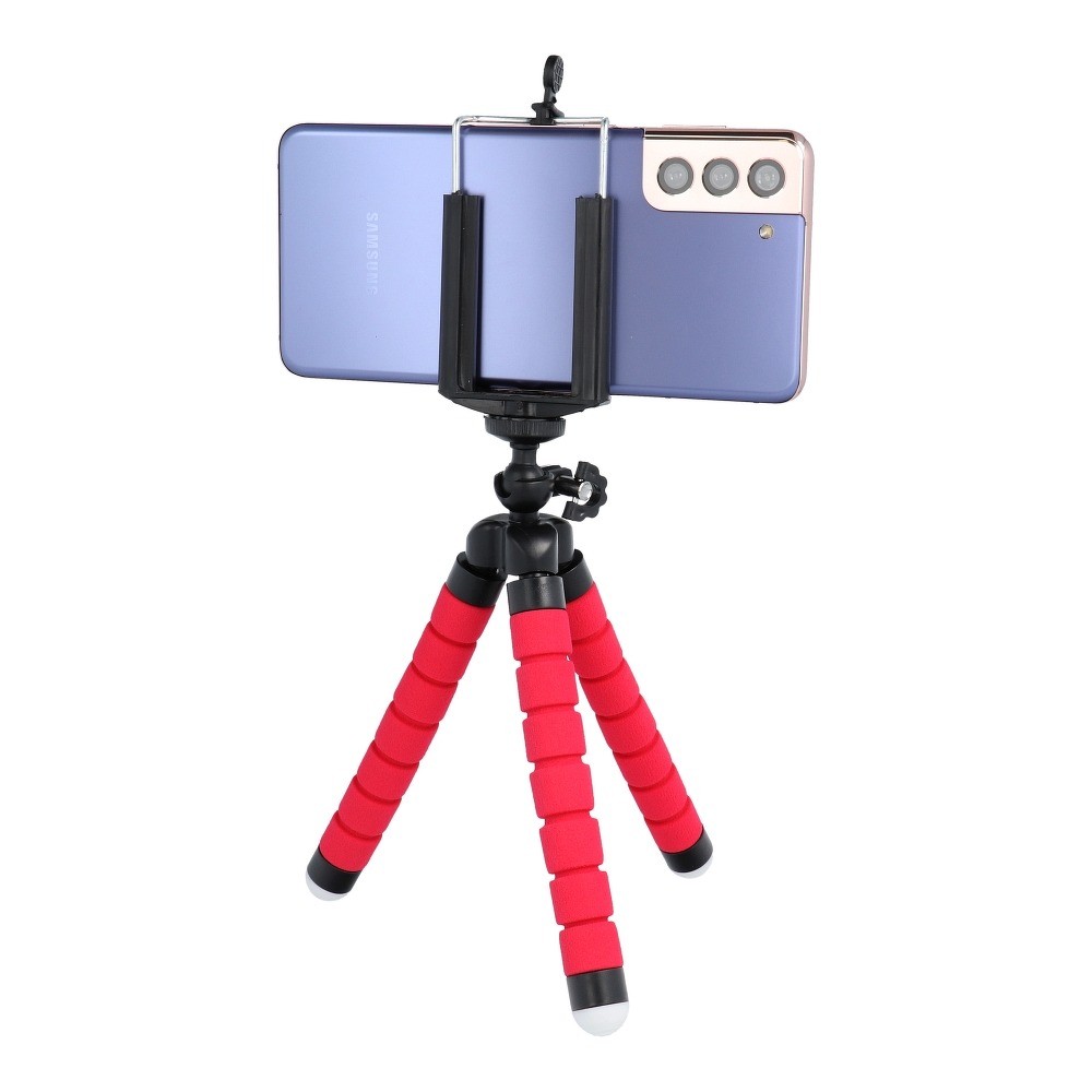 Mini trepied universal pentru telefoane si camere foto, rosu 5