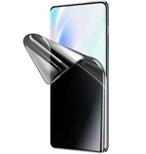 Folie de protectie Samsung Galaxy A10, Privacy Ceramic, margini negre