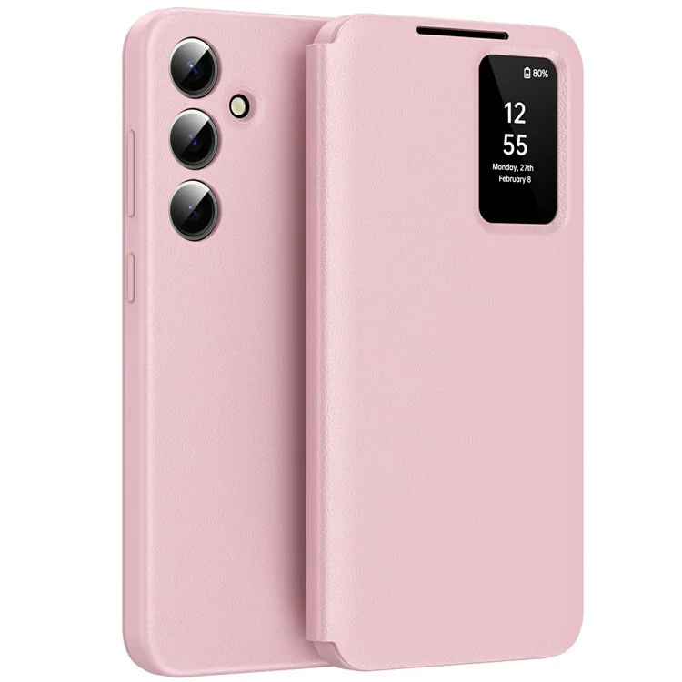 Husa Flip Smart » Samsung A56, Magnetic View, Wallet, Rose Pink