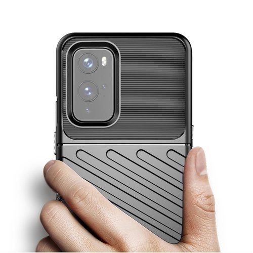 Husa pentru OnePlus 9, Thunder Case Flexible Tough Rugged, Negru 2