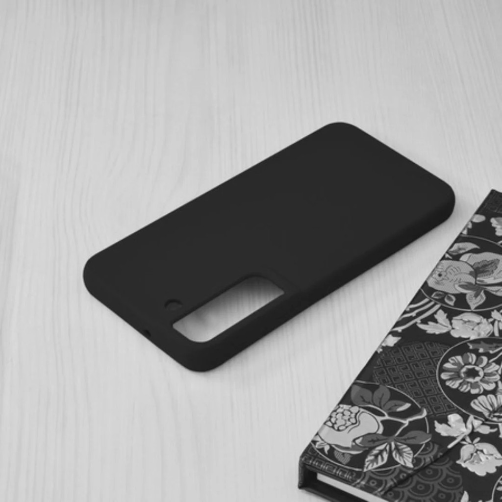 Husa Samsung Galaxy S22, Luxury Silicone, catifea in interior, neagra 2