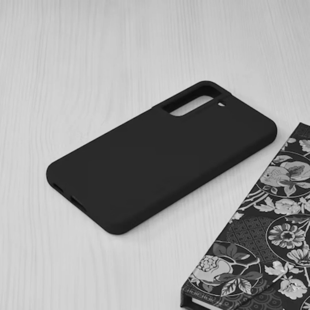 Husa Samsung Galaxy S22, Luxury Silicone, catifea in interior, neagra 3