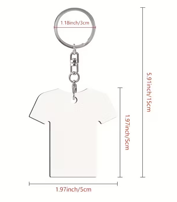 Breloc din MDF (lemn) personalizat cu poza ta, inel de sustinere metalic, design tricou, imprimare pe ambele fete 3