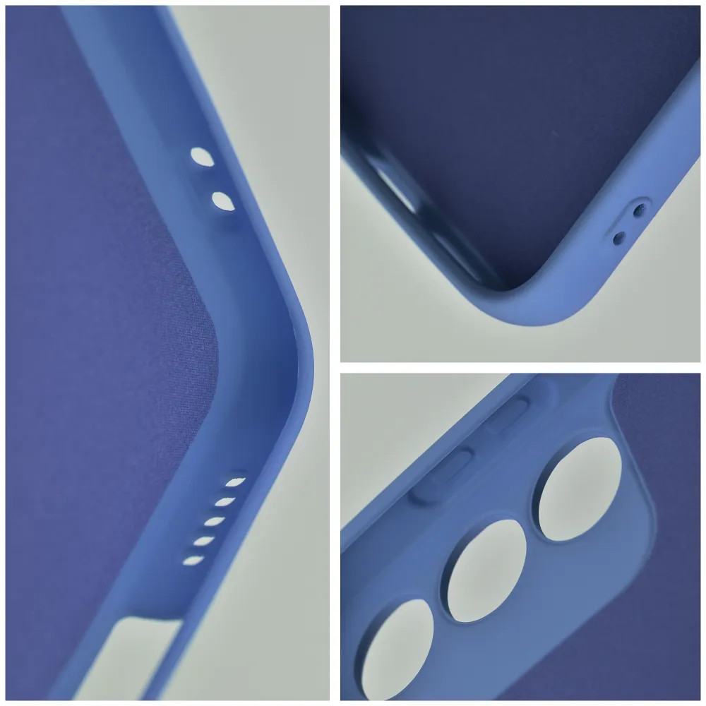 Husa Samsung Galaxy S24+ (S24 Plus), Luxury Silicone, protectie camera, catifea in interior, albastru inchis 3