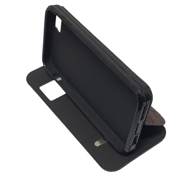 Husă protectie Apple Iphone 5/5S/SE, Tiger Case, tip carte, fereastra notificari, maro deschis 4
