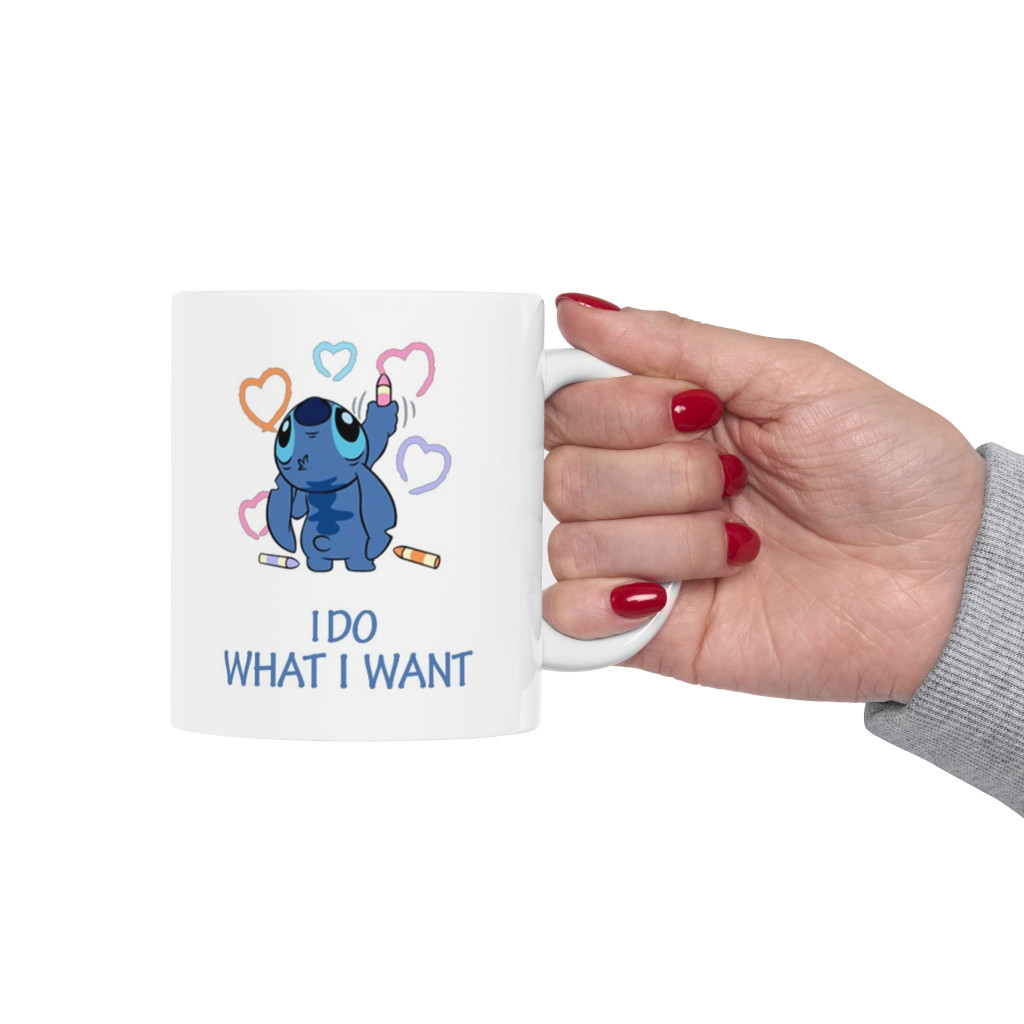 Cana ceramica personalizata, design I do what i want, 330 ml, alba 5