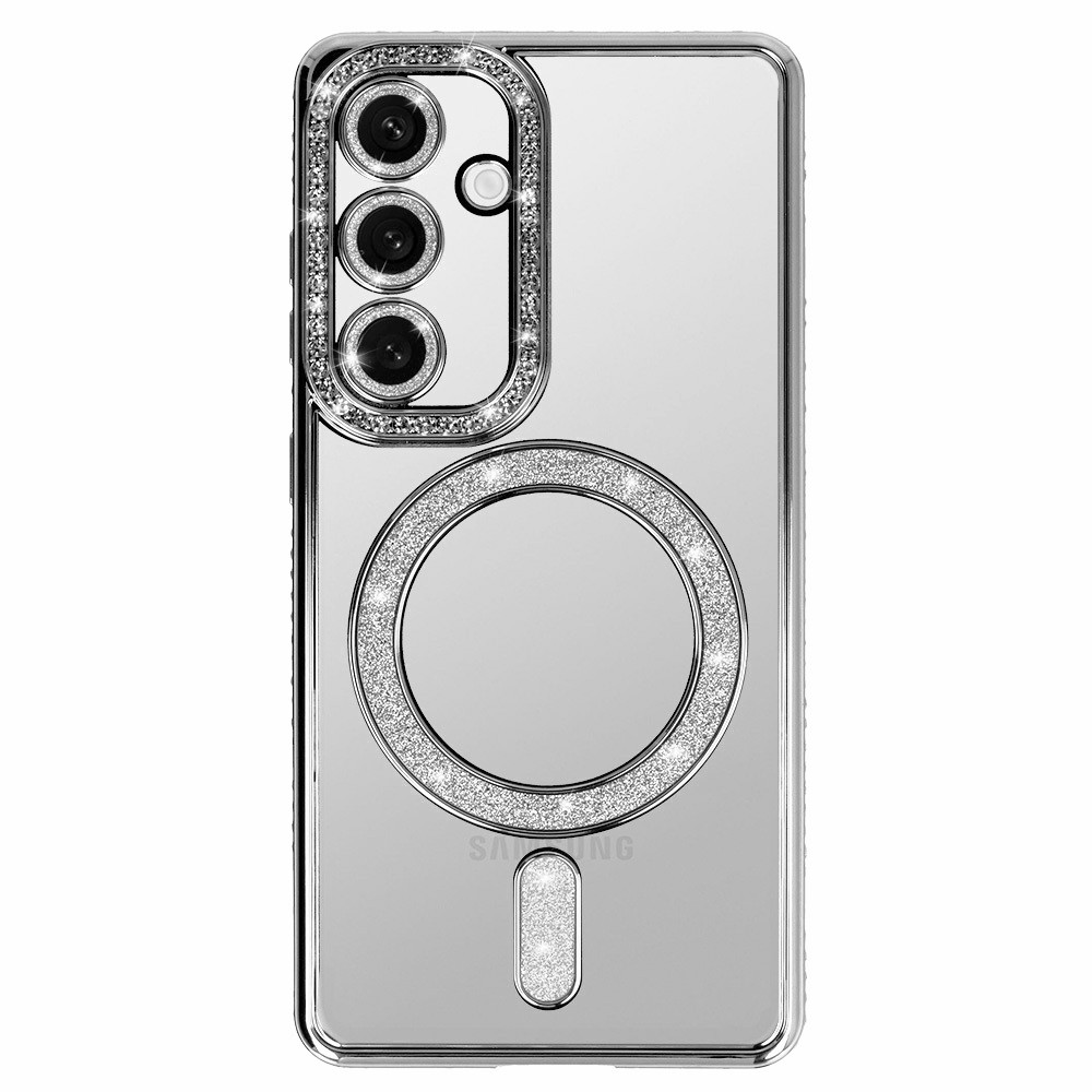 Husa Apple iPhone 17 Air, Electroplating Bling Magsafe, protectie camera, argintie 2