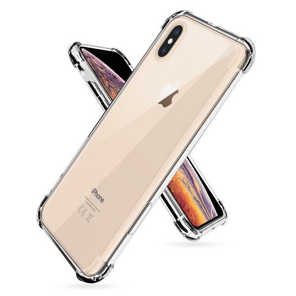 Husa Apple iPhone XS Max TPU transparent, intarituri in colturi, grosime 1,5 mm 2