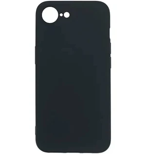 Husa Apple iPhone 16e, Luxury Silicone, catifea in interior, neagra