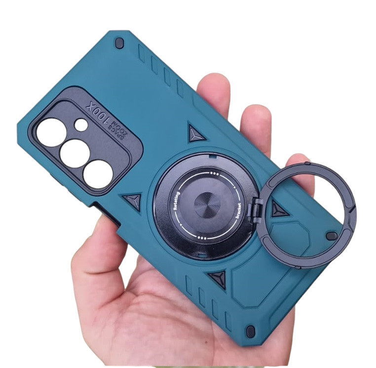 Husa Samsung Galaxy A26, Rotating Bracket, protectie camera, prindere magnetica, albastru inchis 4