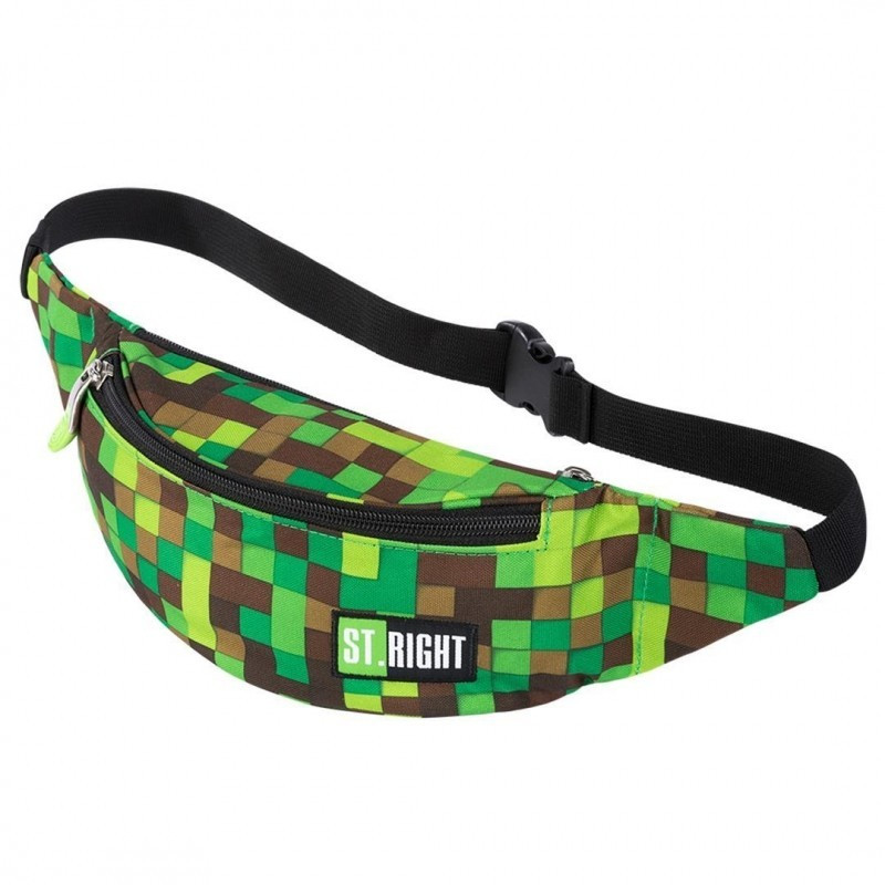 Borseta St.Majewski St. Right Master Gamer, negru/verde/maro 3