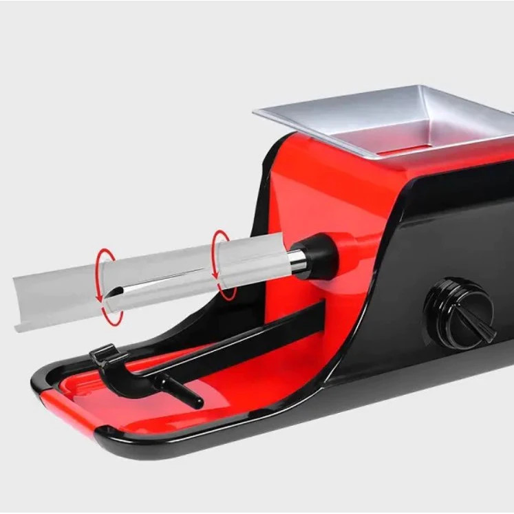 Aparat electric profesional de facut tigari / injector de tutun CX-2258, cu accesorii, rosu/negru 2