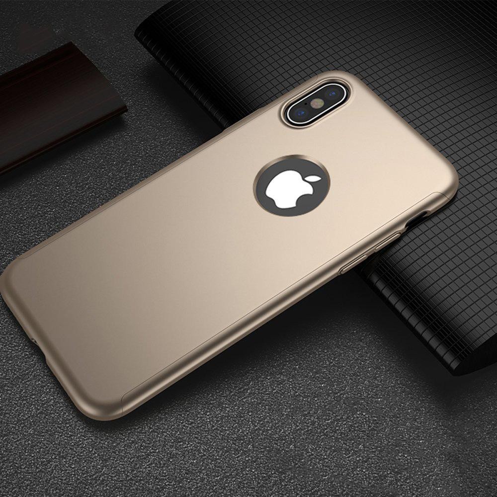 Husă Apple iPhone X/XS, IPAKY FUll Cover (față + spate + sticlă), aurie 2