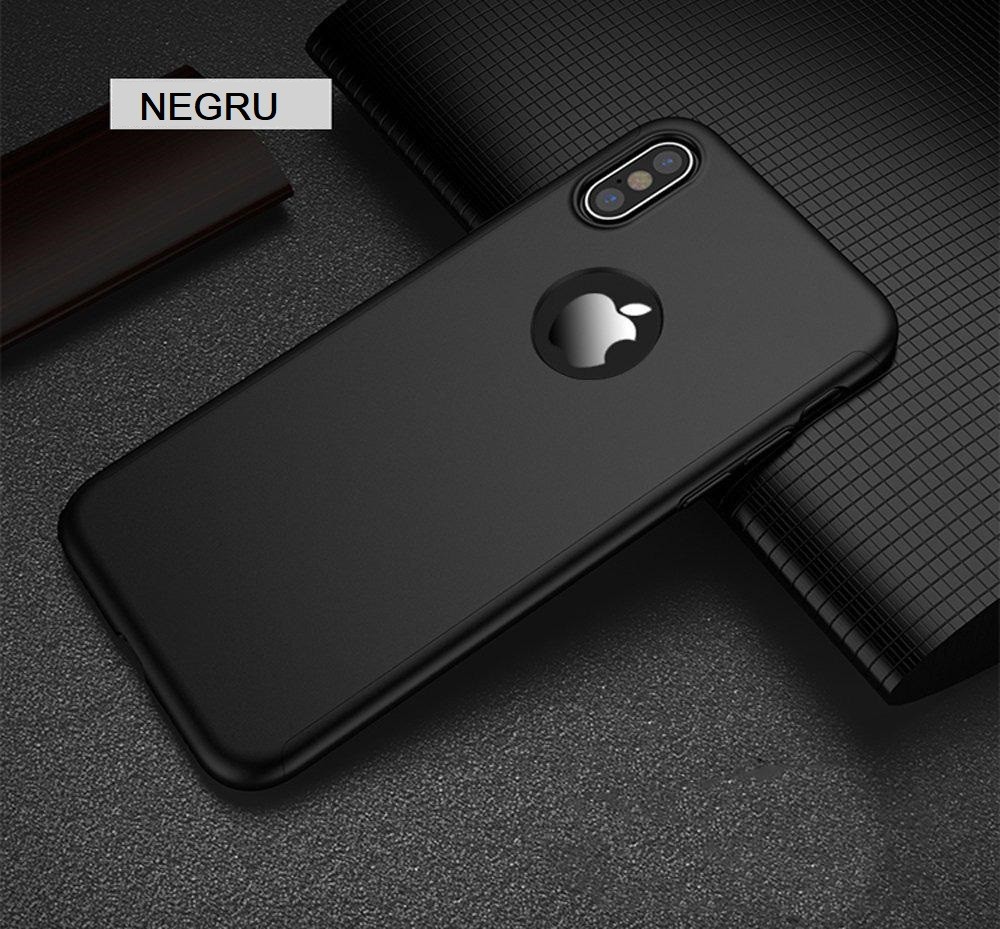 Husă Apple iPhone X/XS (față + spate + sticlă) Flippy Full Cover 360°, neagră 2