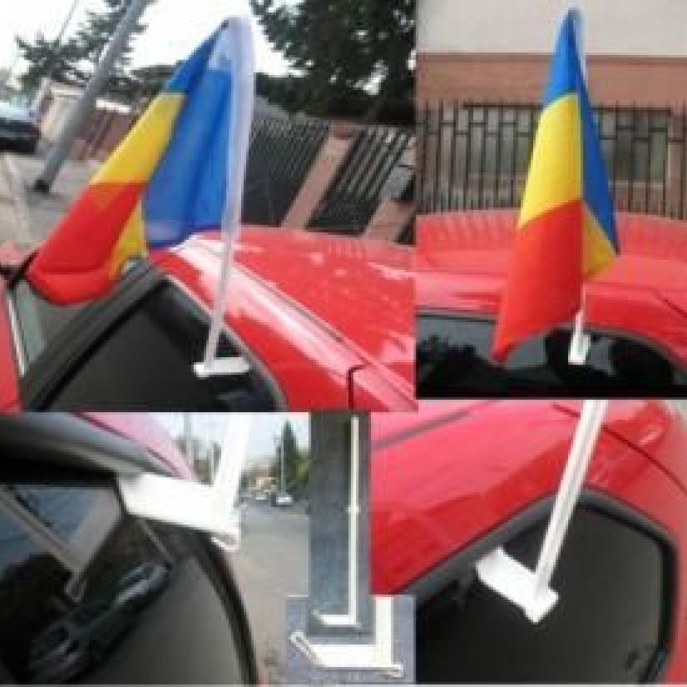 Steag Tricolor auto 45 cm x 30 cm / stegulet / stegulet auto / flag / drapel 4
