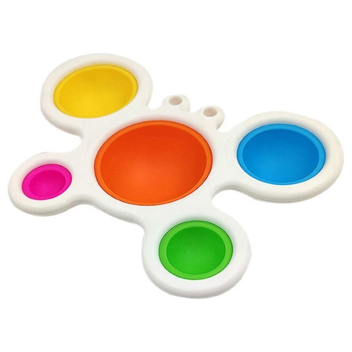 Jucarie antistres tip Pop It!, Simple Dimple, model crab, multiculor 3