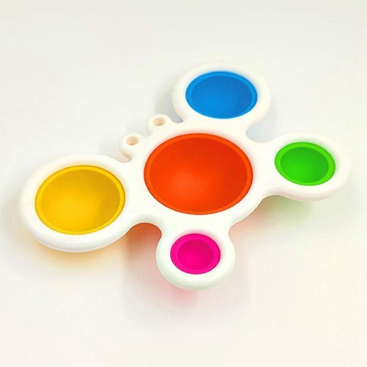 Jucarie antistres tip Pop It!, Simple Dimple, model crab, multiculor 4