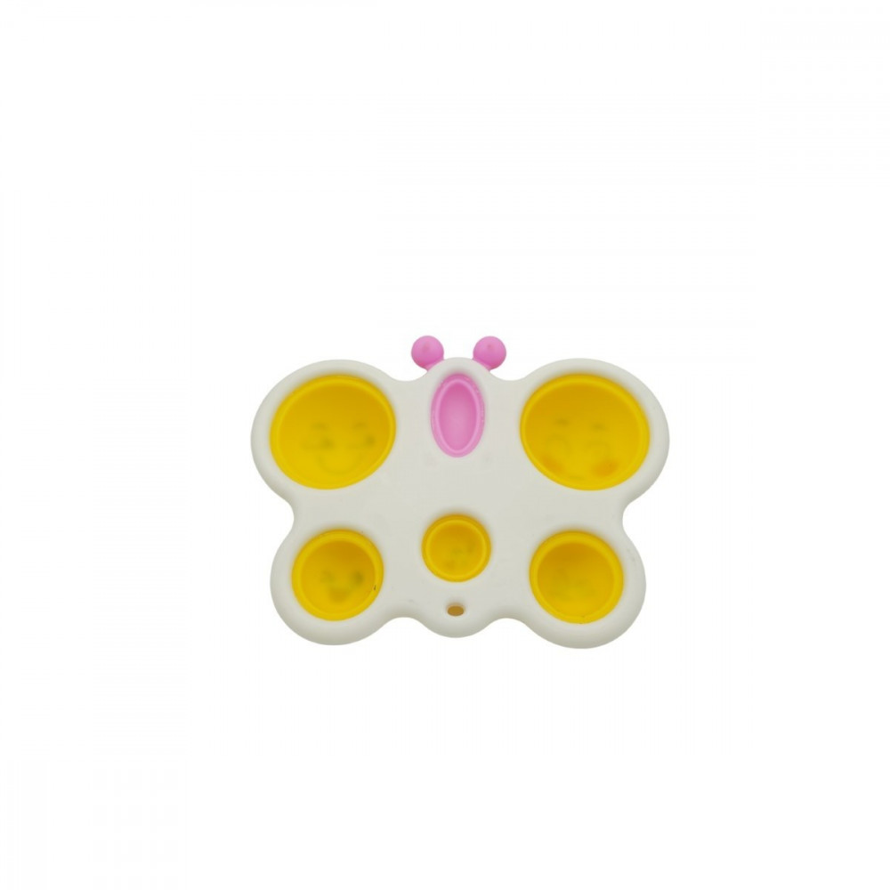 Jucarie antistres tip Pop It!, Fidget Toy, model fluture, emoji 2