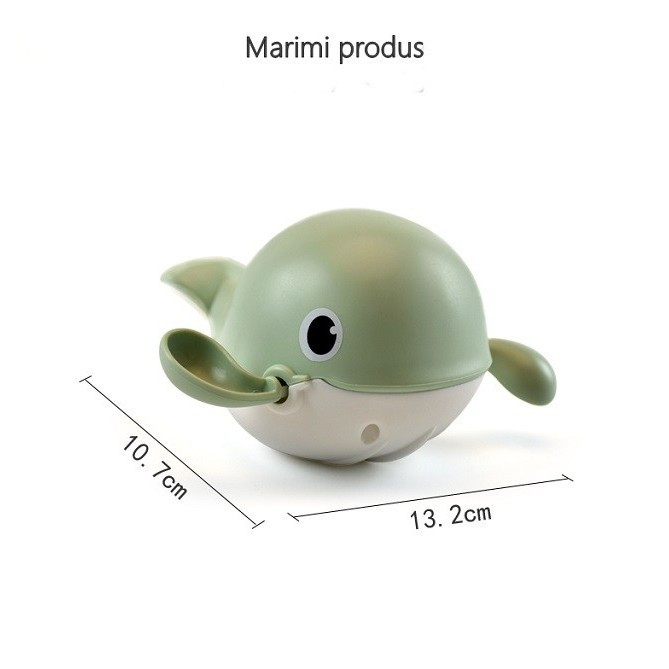 Jucarie de baie pentru copii, model balena, verde 3