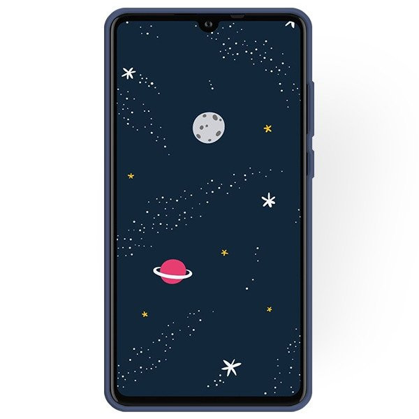 Husa Huawei P30 Lite Matt TPU, silicon moale, albastru 2
