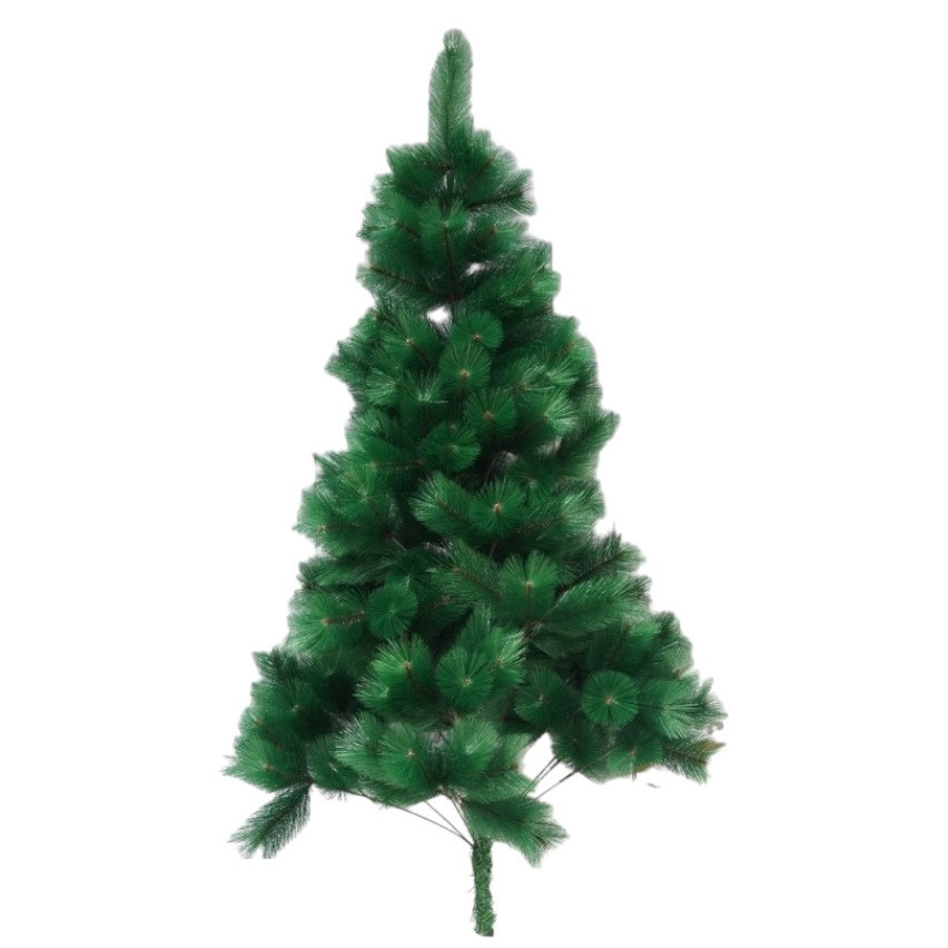 Brad artificial de Craciun tip pin, clasic, inaltime 90 cm, interior/exterior, suport inclus 2