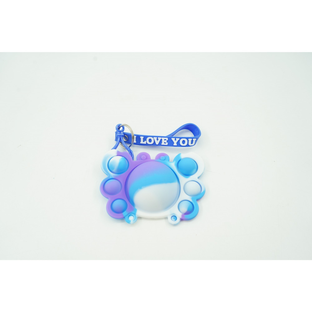 Jucarie senzoriala antistres, tip Pop-It!, cu breloc, model Crab, multicolor 3