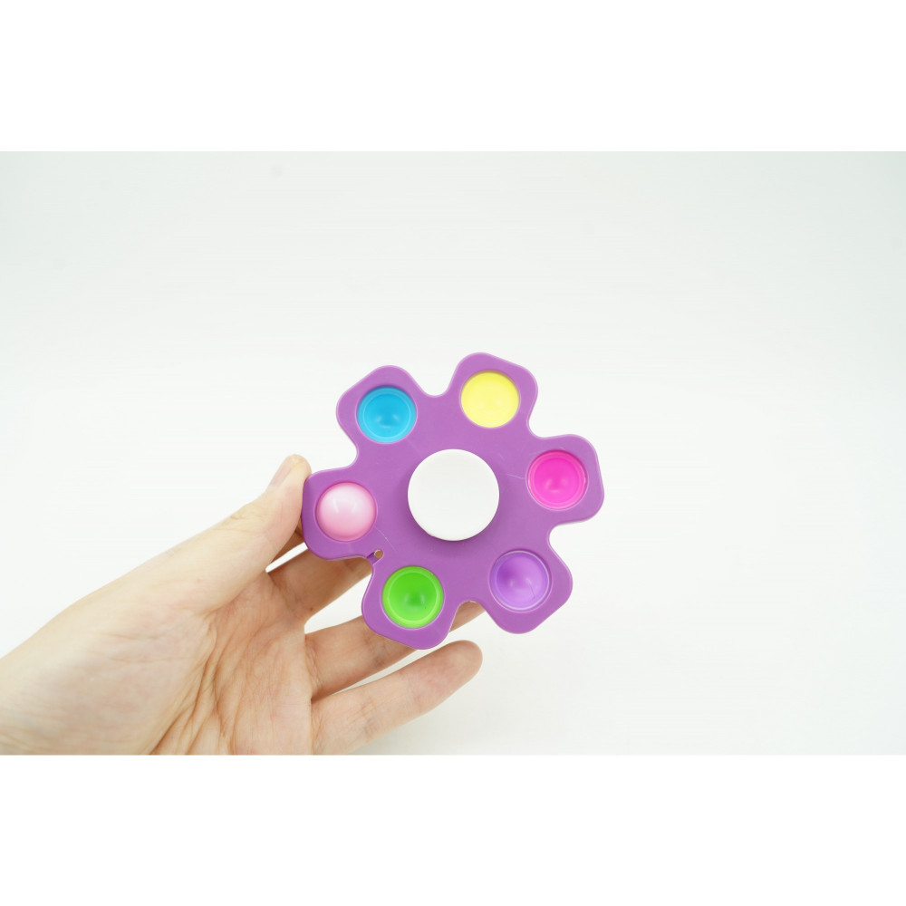 Jucarie antistres tip Pop It!, Fidget Toy, model caracatita, mov 4