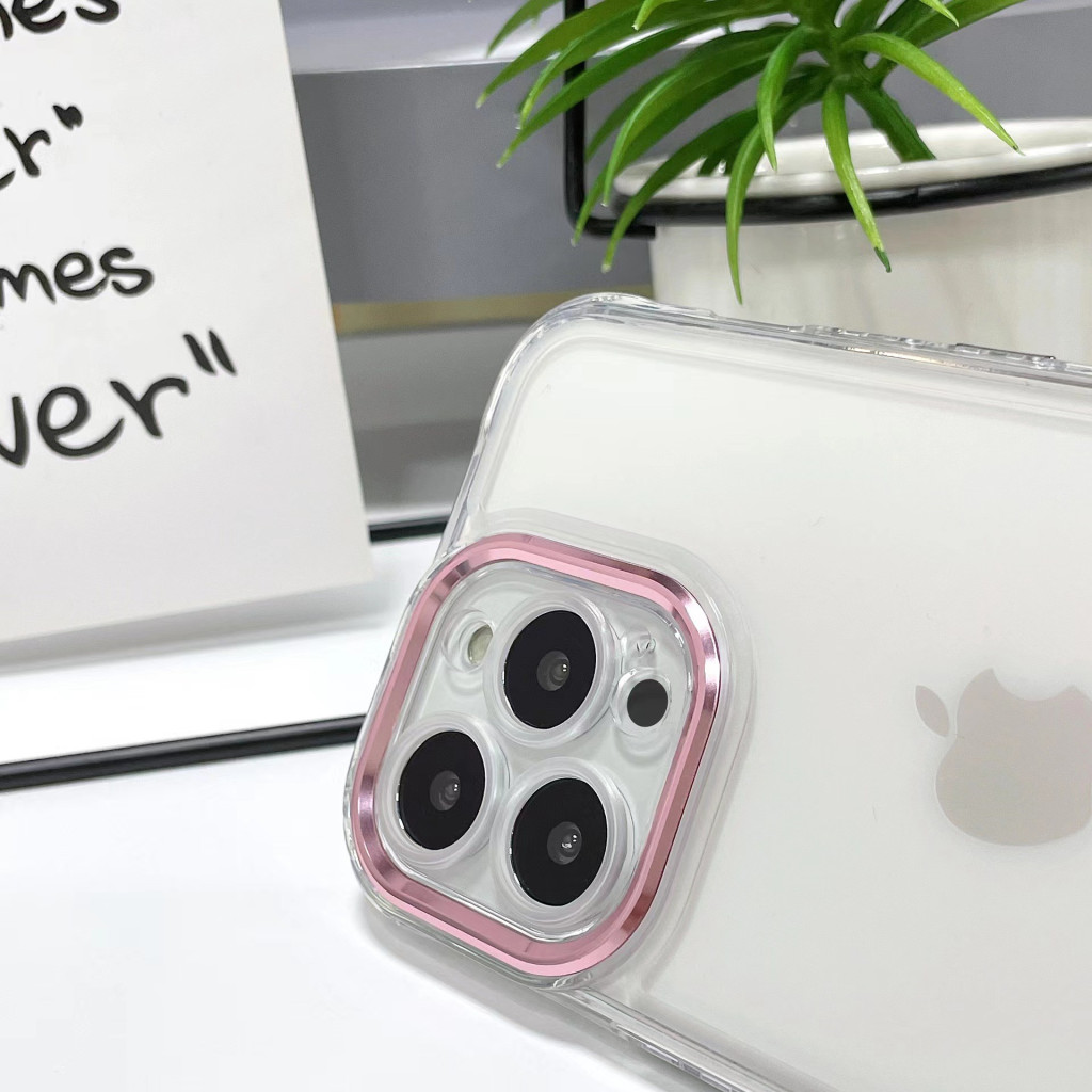 Husa de protectie Apple iPhone 12, MagSafe, protectie camere roz, transparenta 3