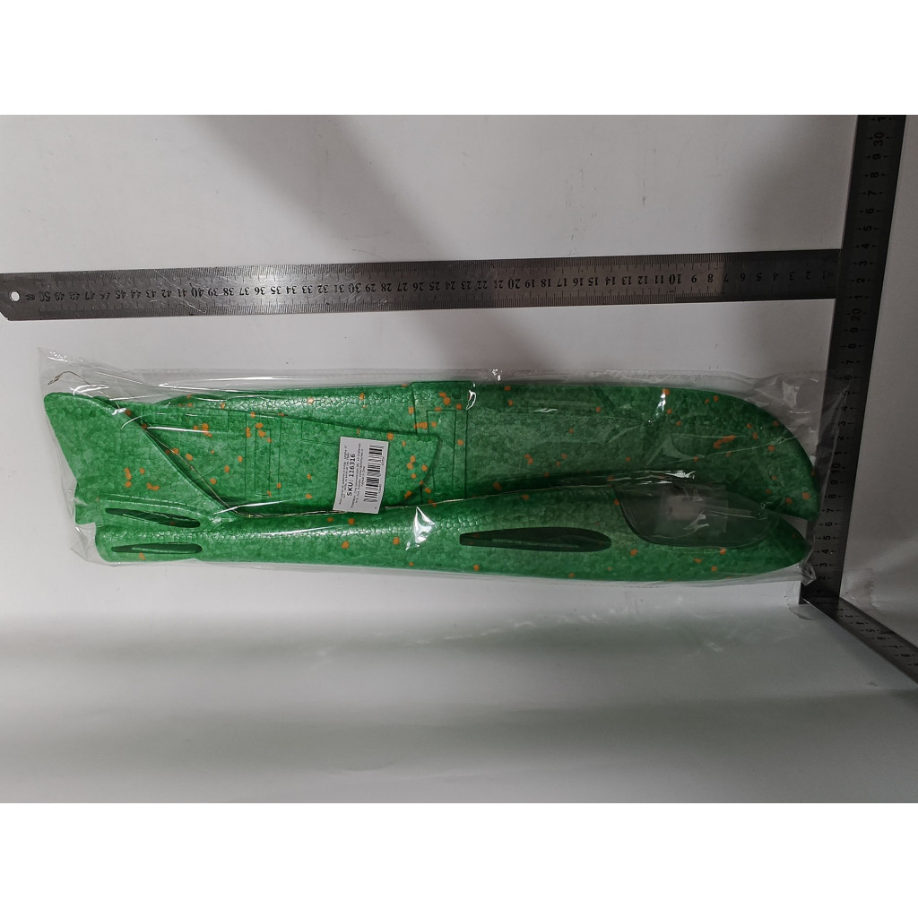 Avion planor din polistiren, cu iluminare LED, 47 cm, verde 4
