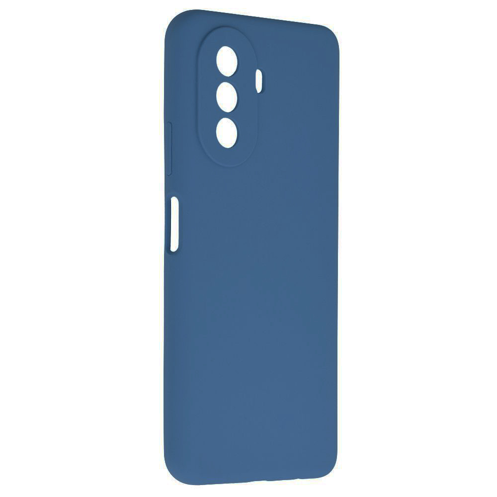 Husa Huawei Nova Y70, Luxury Silicone, catifea in interior, protectie camere, albastra 2