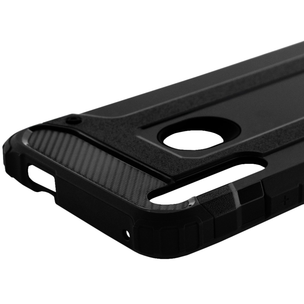 Husa protectie Huawei P Smart Z, Armor Case, hibrid (TPU + Plastic), neagra 3