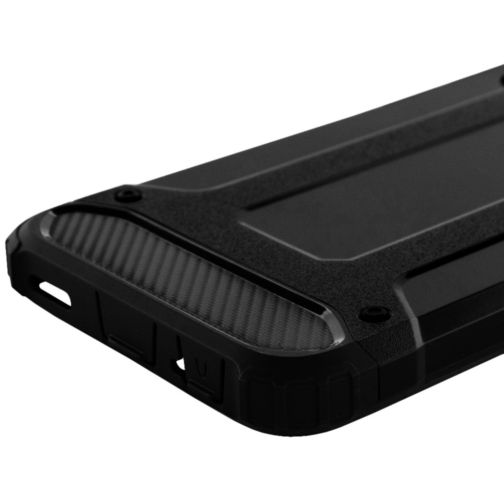 Husa protectie Huawei P Smart Z, Armor Case, hibrid (TPU + Plastic), neagra 4