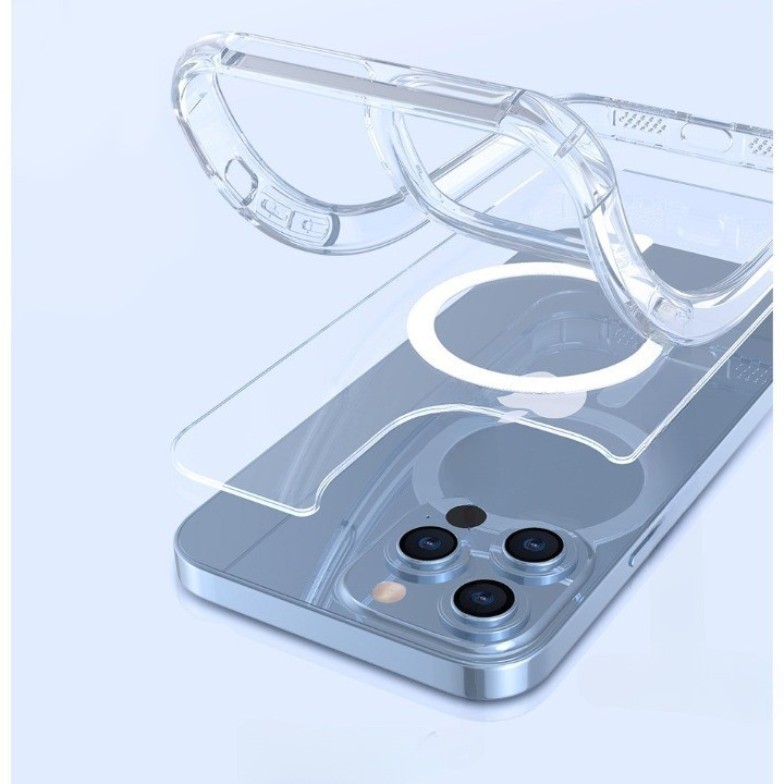 Husa de protectie Apple iPhone 14 Pro, compatibila MagSafe, transparenta 5