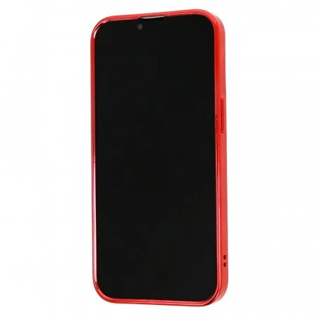 Husa Apple iPhone 11, Magsafe Electroplating TPU, protectie camera, margini rosii 2