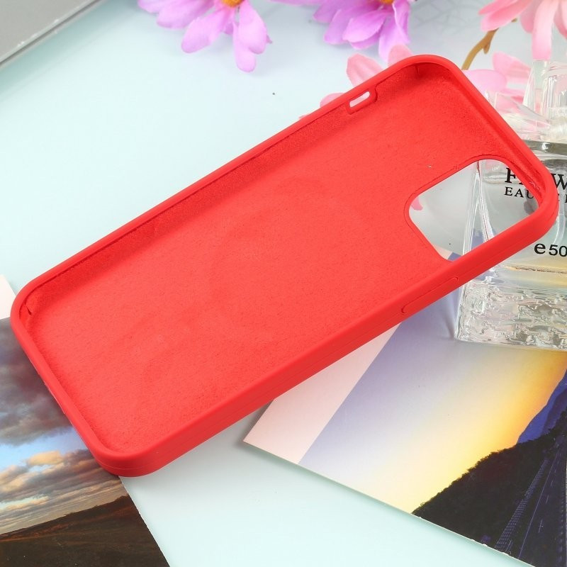 Husa Apple iPhone 12 / 12 Pro, Magsafe Silicone, microfibra, rosie 5