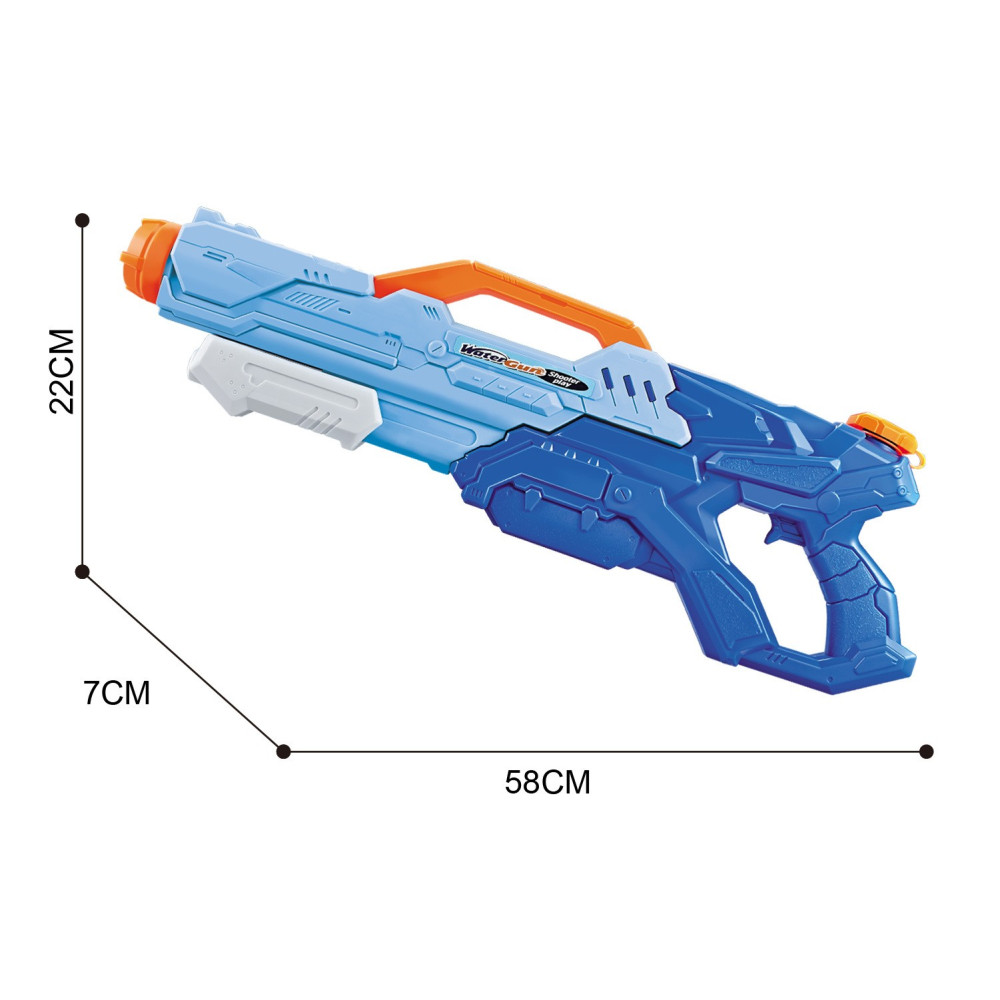 Jucarie pistol cu apa, plastic, rezervor 1500 ml, 6 ani+, albastru 2
