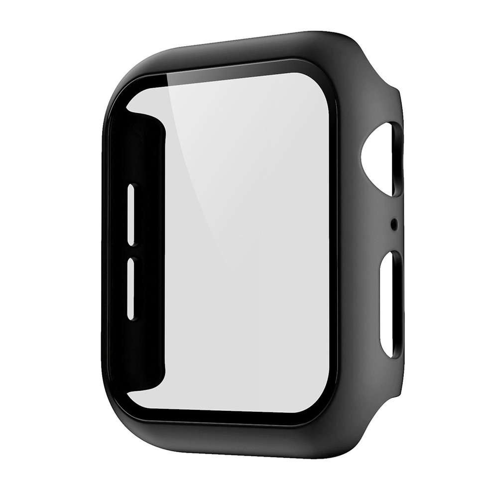 Husă Full Cover 360° pentru Apple Watch Seria 4/5 44 mm, sticla inclusa, neagra 2