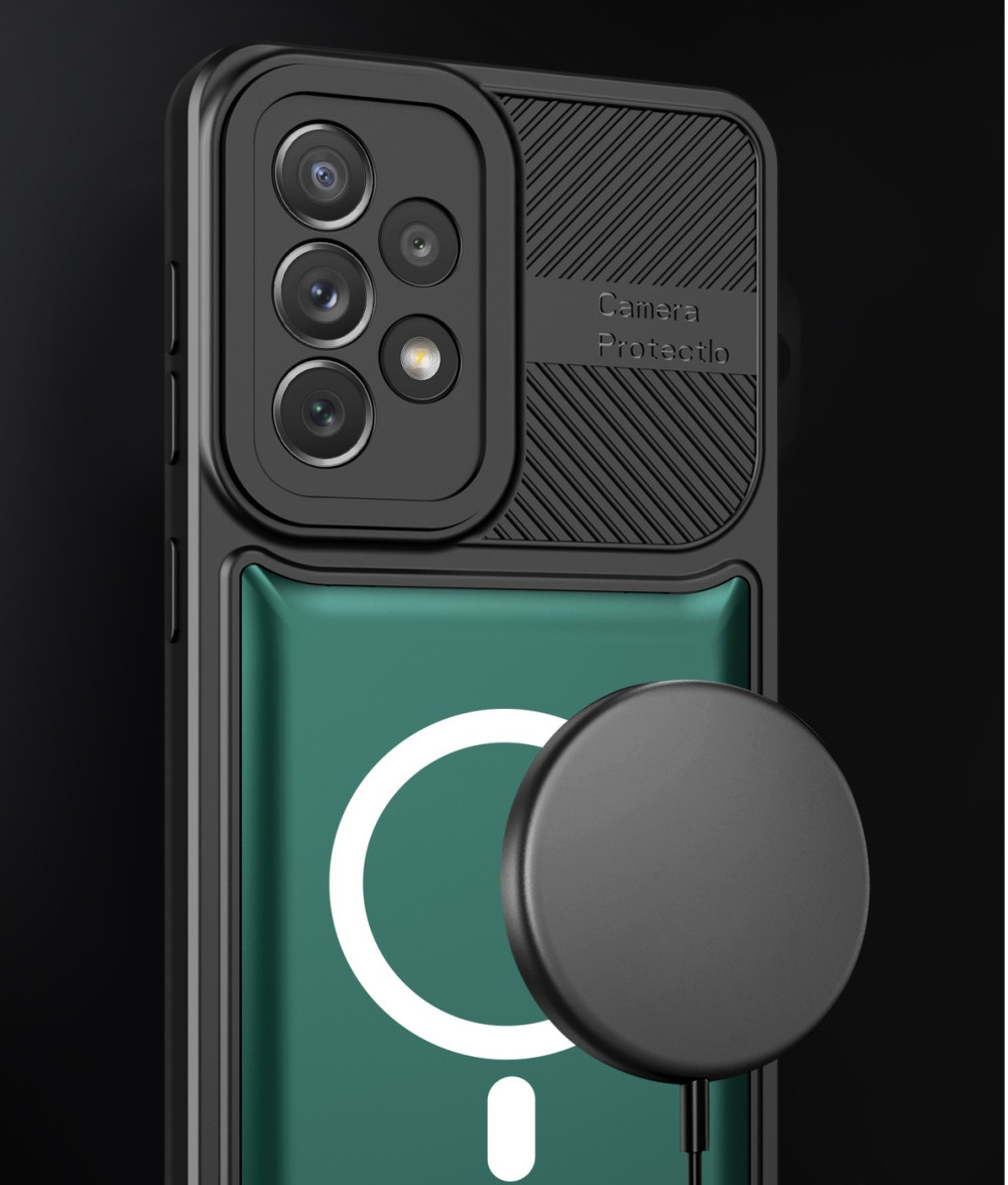 Husa Samsung Galaxy A23 5G, Urban Series, prindere suport auto magnetic, antisoc, verde inchis 3