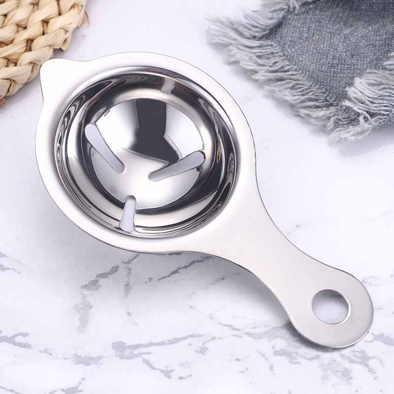 Separator de oua, separa albusul de galbenus, inox, usor de folosit, 14 x 7.5 cm, argintiu 3