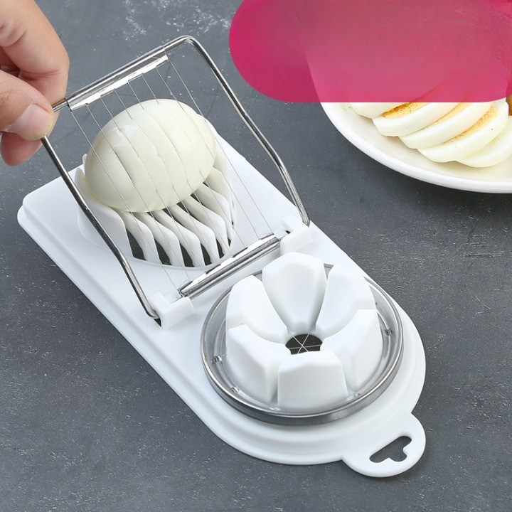 Feliator multifunctional oua, mozzarela, fructe, 2 forme de feliere, agatatoare, 20 cm, alb 3