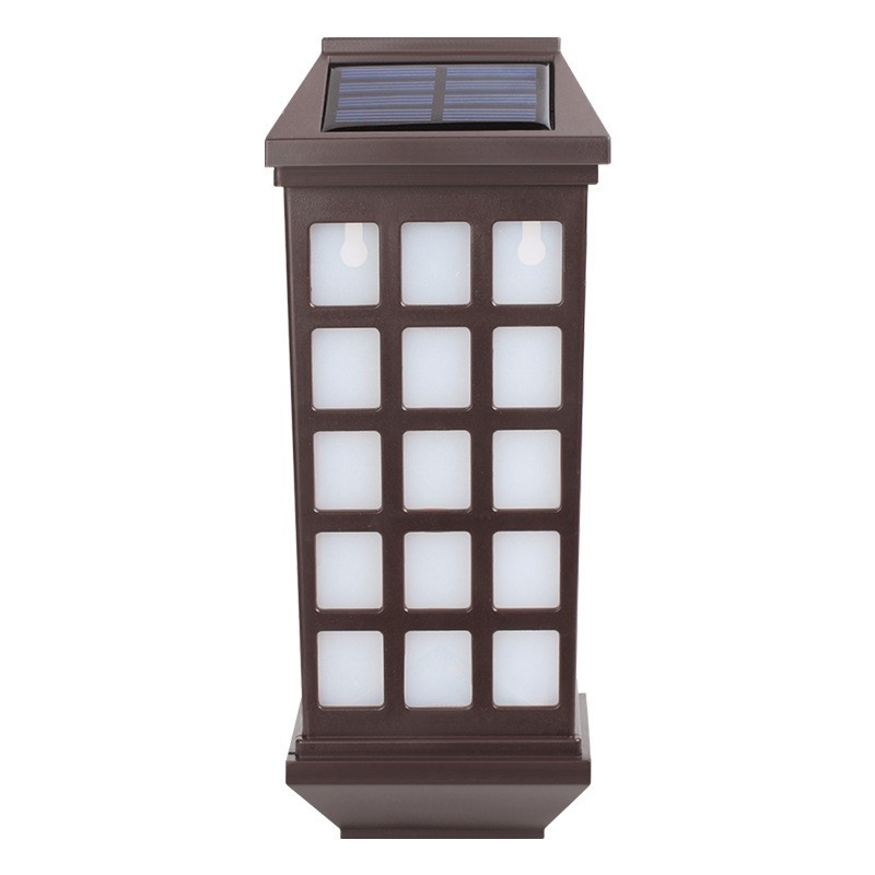 Lampa solara LED tip Felinar pentru perete, 23 x 9 cm, 1.2V, ABS, 600mAh, rezistent la apa, alb cald 2